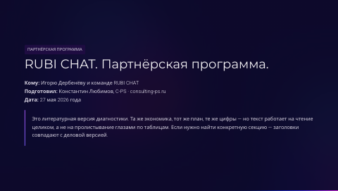 Партнёрская программа — RUBI CHAT